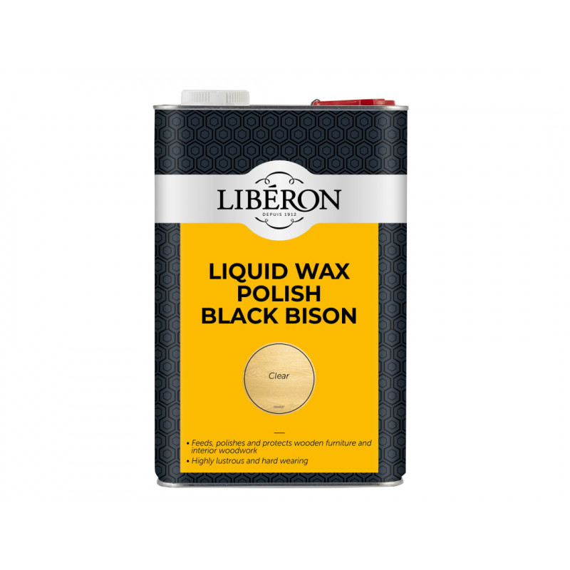 Liberon 126890 Liquid Wax Polish Black Bison Clear 5 litre Liberon 126890 Liquid Wax Polish Black Bison Clear 5 litre