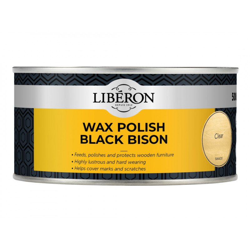 Liberon 069970 Wax Polish Black Bison Clear 500ml Liberon 069970 Wax Polish Black Bison Clear 500ml