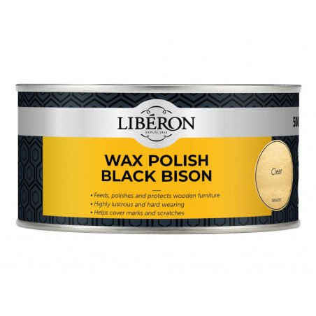 Liberon 069970 Wax Polish Black Bison Clear 500ml