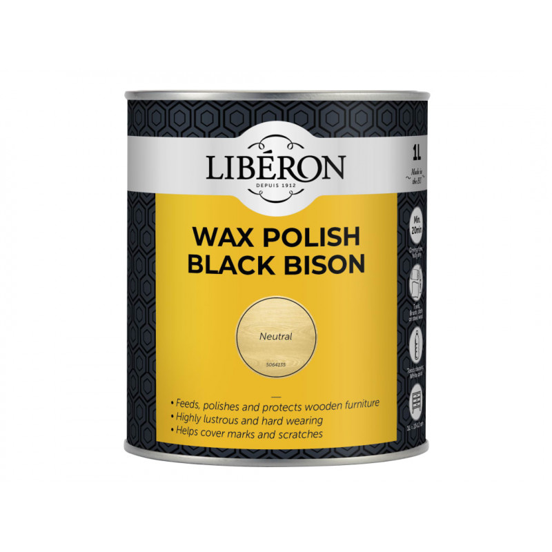 Liberon 126886 Black Bison Wax Paste Neutral 1kg Liberon 126886 Black Bison Wax Paste Neutral 1kg
