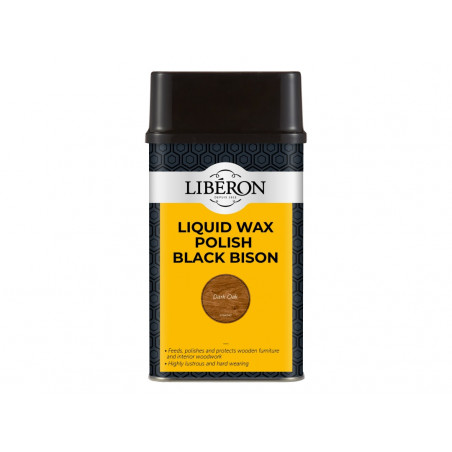 Liberon 126888 Liquid Wax Polish Black Bison Dark Oak 500ml