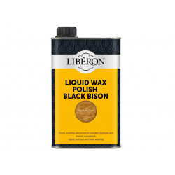 Liberon 126889 Liquid Wax Polish Black Bison Medium Oak 500ml