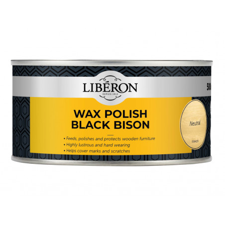 Liberon 126878 Black Bison Wax Paste Neutral 500ml