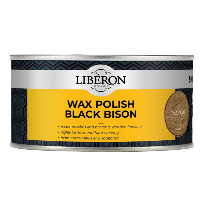Liberon 126880 Black Bison Wax Paste Tudor Oak 500ml Liberon 126880 Black Bison Wax Paste Tudor Oak 500ml