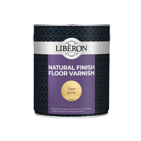 Liberon 126855 Natural Finish Floor Varnish Clear Satin 2.5 litre