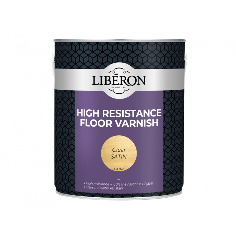 Liberon 024553 High Resistance Floor Varnish Clear Satin 2.5 litre