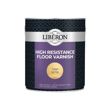 Liberon 024553 High Resistance Floor Varnish Clear Satin 2.5 litre