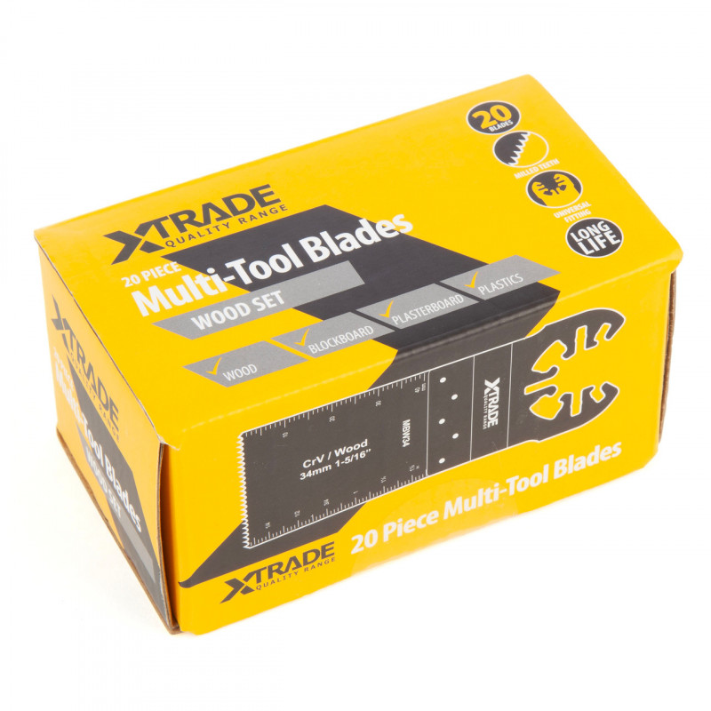 XTrade MBW34-20 Multi-Tool Blades for Wood (Pack of 20) XTrade MBW34-20 Multi-Tool Blades for Wood (Pack of 20)