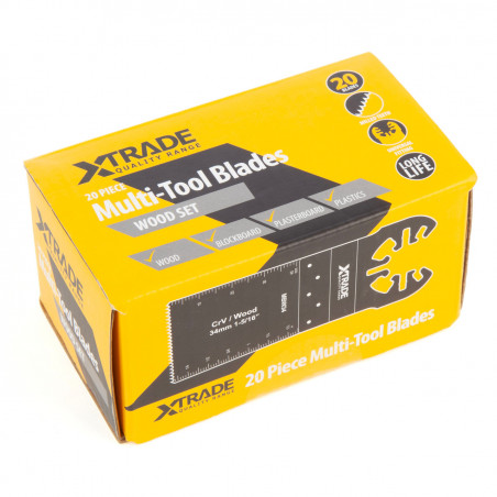 XTrade MBW34-20 Multi-Tool Blades for Wood (Pack of 20)