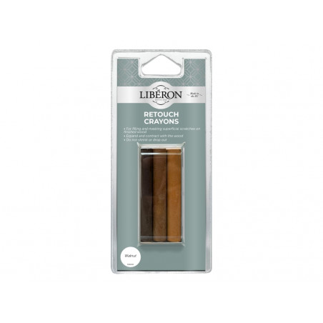 Liberon 126930 Retouch Crayons Walnut (3 Pack)