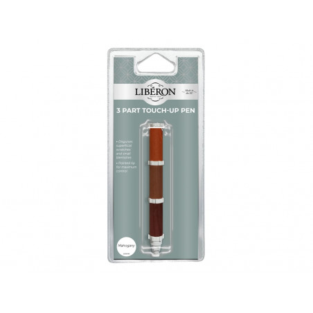 Liberon 126911 3 Part Touch-Up Pen Mahogany