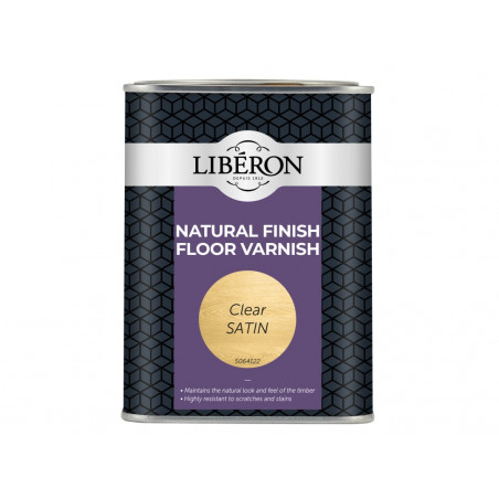 Liberon 126853 Natural Finish Floor Varnish Clear Satin 1 litre