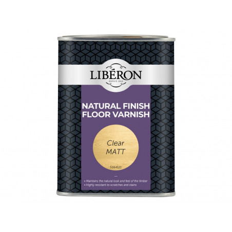 Liberon 126852 Natural Finish Floor Varnish Clear Matt 1 litre
