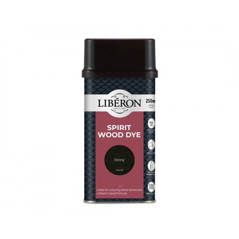 Liberon 126780 Spirit Wood Dye Ebony 250ml Liberon 126780 Spirit Wood Dye Ebony 250ml