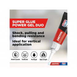 Loctite 2633679 Super Glue Power Gel Tube 2 x 3g