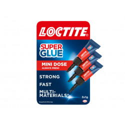 Loctite 2977850 Super Glue Original Mini Tube Trio 3 x 1g