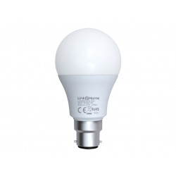 Link2Home L2HB229W Wi-Fi LED BC (B22) Opal GLS Dimmable Bulb, White + RGB 800 lm 9W