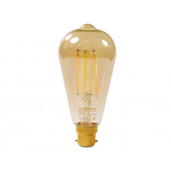 Link2Home L2HFEB22P5W Wi-Fi LED BC (B22) Pear Filament Dimmable Bulb, White 470 lm 4.5W