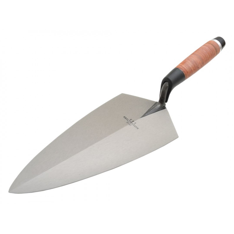Marshalltown M1910L 19L Philadelphia Pattern Brick Trowel Leather Handle 10in Marshalltown M1910L 19L Philadelphia Pattern Brick Trowel Leather Handle 10in