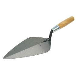 Marshalltown M3411 34 Wide London Pattern Brick Trowel - Wooden Handle 11in