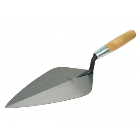 Marshalltown M3411 34 Wide London Pattern Brick Trowel - Wooden Handle 11in
