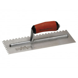 Marshalltown M702SD Notched Trowel Square 1/4in DuraSoft® Handle 11 x 4.1/2in