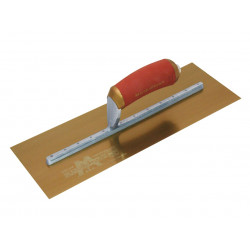 Marshalltown MPB165GSD Pre-Worn PermaShape® Finishing Gold S/S Trowel DuraSoft® 16 x 5in