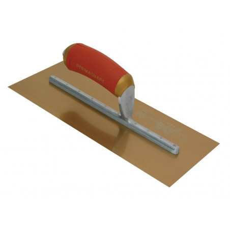 Marshalltown MPB1GSD Pre-Worn PermaShape® Finishing Gold S/S Trowel DuraSoft® 11 x 4.1/2in