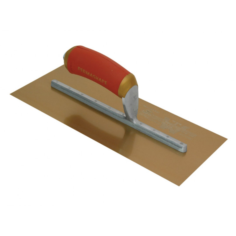 Marshalltown MPB7GSD Pre-Worn PermaShape® Finishing Gold S/S Trowel DuraSoft® 12 x 5in Marshalltown MPB7GSD Pre-Worn PermaShape® Finishing Gold S/S Trowel DuraSoft® 12 x 5in