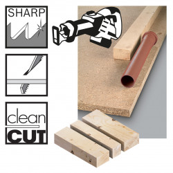 Bosch S644D Top Reciprocating Saw Blade for Wood 150mm (Pack of 5)