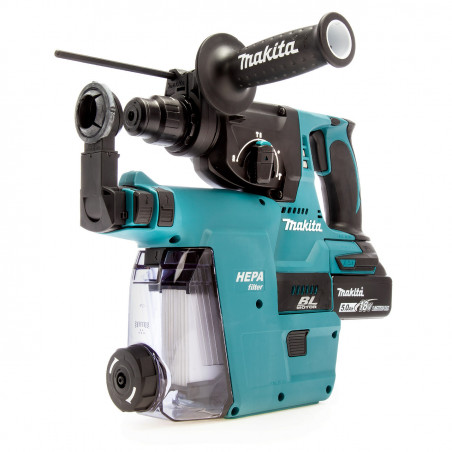 Makita DHR242RTJW SDS Plus BL Hammer Drill + Extractor 18V 2 x 5.0Ah Li-ion