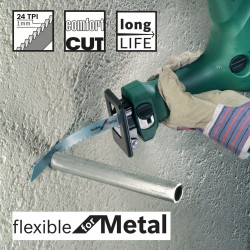Bosch S1122AF Flexible Reciprocating Saw Blade for Metal 225mm (Pack of 5)
