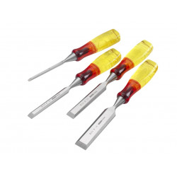 IRWIN® Marples® IWHT18101-0 M373 Bevel Edge Chisel Splitproof Handle Set, 4 Piece