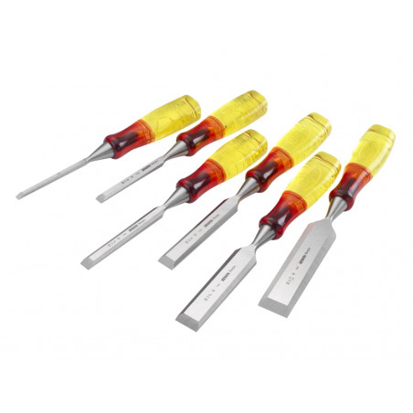IRWIN® Marples® TM373/S6 M373 Bevel Edge Chisel Splitproof Handle Set, 6 Piece
