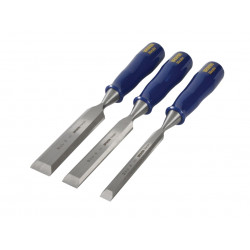 IRWIN® Marples® TM444/S3 M444 Bevel Edge Chisel Blue Chip Handle Set, 3 Piece