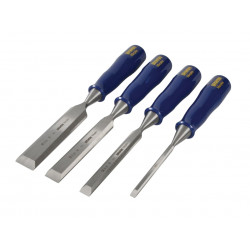 IRWIN® Marples® TM444/S4 M444 Bevel Edge Chisel Blue Chip Handle Set, 4 Piece
