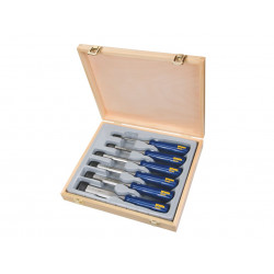 IRWIN® Marples® TM444/S6 M444 Bevel Edge Chisel Blue Chip Handle Set, 6 Piece