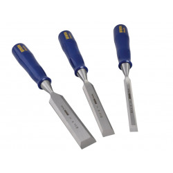 IRWIN® Marples® TM444/S3 M444 Bevel Edge Chisel Blue Chip Handle Set, 3 Piece