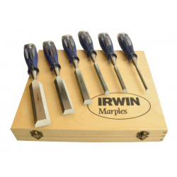IRWIN® Marples® 10503733 M750 Splitproof Pro Bevel Edge Chisel Set, 6 Piece