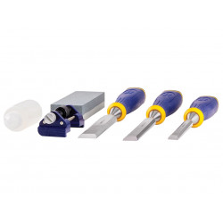 IRWIN® Marples® 10507931 MS500 ProTouch™ All-Purpose Chisel Set, 3 Piece + Sharpening Kit