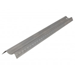Maun 1773-012 Metal Safety Rule Imperial 12in