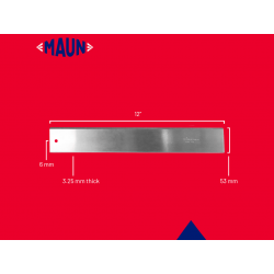 Maun 1701-012 Steel Straight Edge Imperial 12in