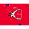 Maun 4340-125 Snipe Nose Parallel Pliers, Smooth Jaws 125mm
