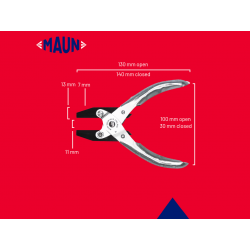 Maun 4870-140 Flat Nose Pliers, Smooth Jaws 140mm