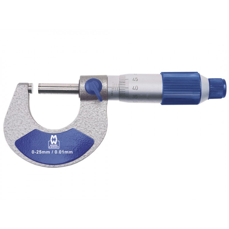 Moore & Wright MW200-01 Analogue External Micrometer 0-25mm/0.01mm Moore & Wright MW200-01 Analogue External Micrometer 0-25mm/0.01mm