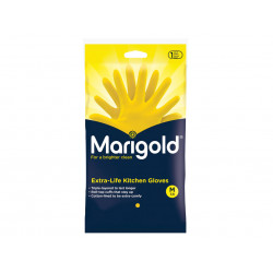 Marigold 145407 Extra-Life Kitchen Rubber Gloves - Medium (6 Pairs)