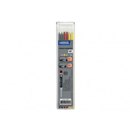 Markal MRK-96263 TRADES-MARKER® DRY Assorted Refills (Pack 6)