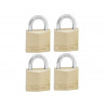 Master Lock 130EURQNOP Solid Brass 30mm Padlock 4-Pin - Keyed Alike x 4