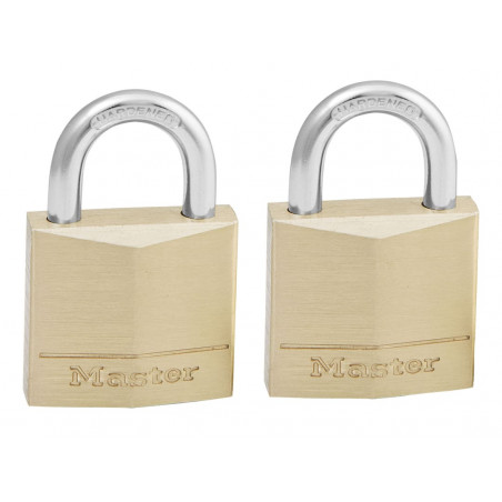 Master Lock 130EURT Solid Brass 30mm Padlock 4-Pin - Keyed Alike x 2