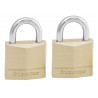Master Lock 130EURT Solid Brass 30mm Padlock 4-Pin - Keyed Alike x 2